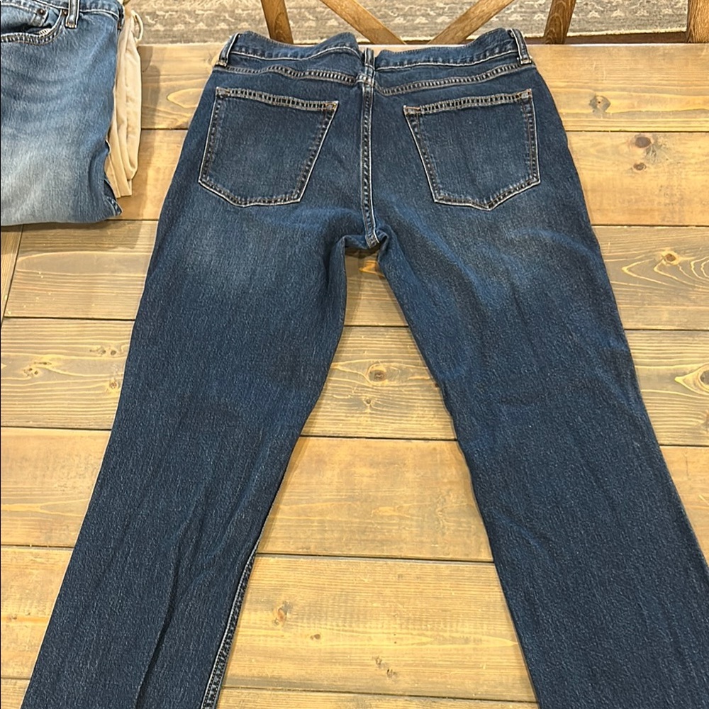 3 Pairs Old Navy Blue and Tan Bootcut Jeans 32X34 - Picture 10 of 10